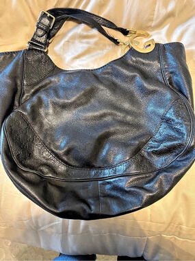 Gucci Black Leather Hobo Bag